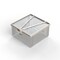 Anysizebasket Light Duty Basket: 6Lx6Wx3H, 304 SS, Hinged Lid with Thumb Clasp, No Handles, Mesh: 2 x .063 FLB-060060030-L02S - alternate 3